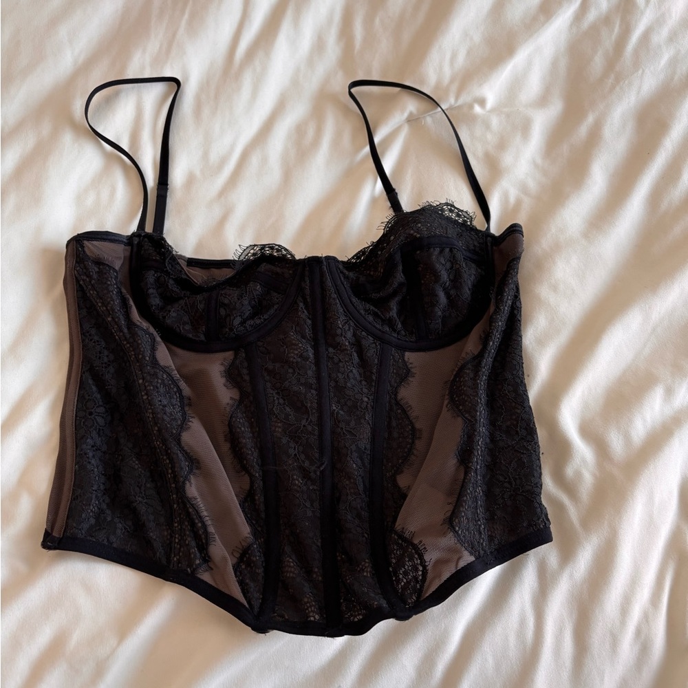 BDG Black Corset/Bustier Top